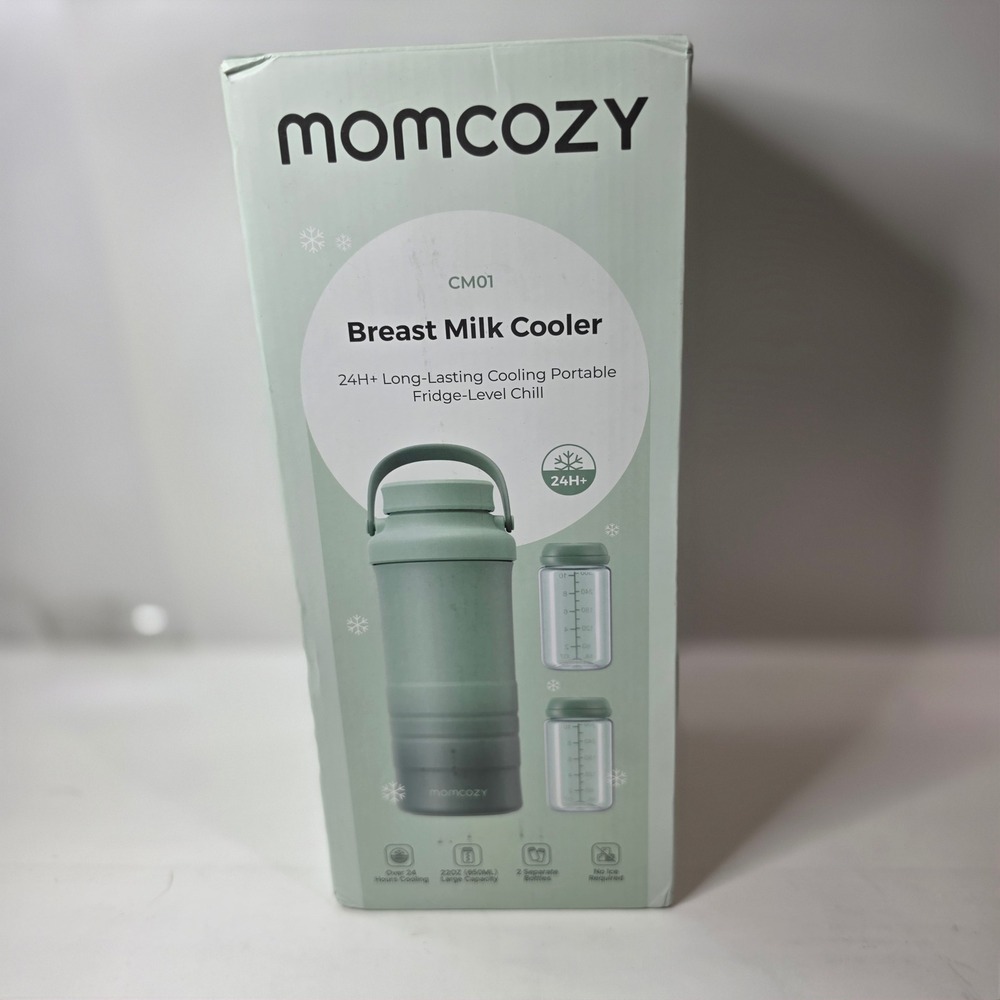 Momcozy Portable Breast Milk Cooler 22oz Chiller Travel Green CM01 New Open Box